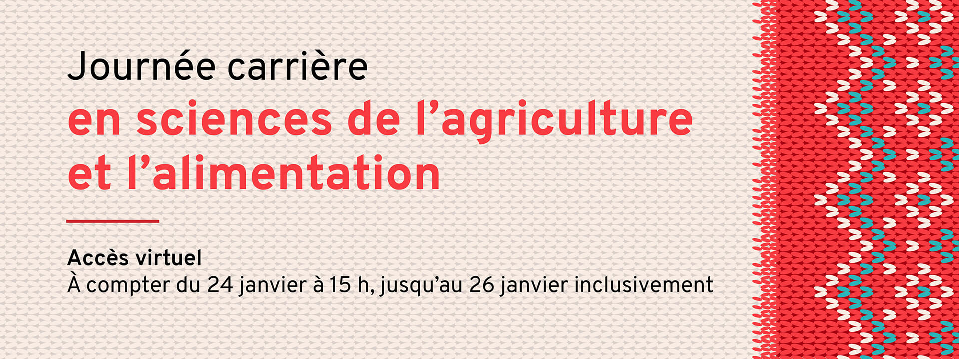 Journée carrière en sciences de l'agriculture et de l'alimentation